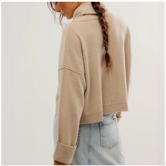 Free People Oliver 100% Cashmere Turtleneck Sweater Size XS - Picture 7 of 8